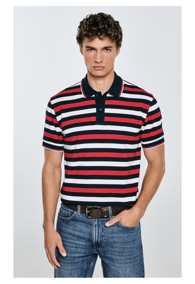Big Star Tricou polo cu model in dungi Seulir 603