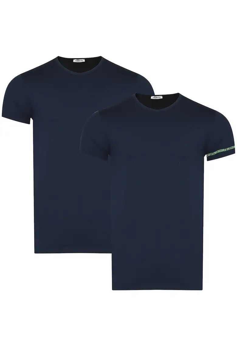 Bikkembergs Tricouri barbati - set 2 piese - bleumarin - 95% bumbac - 5% elastan -