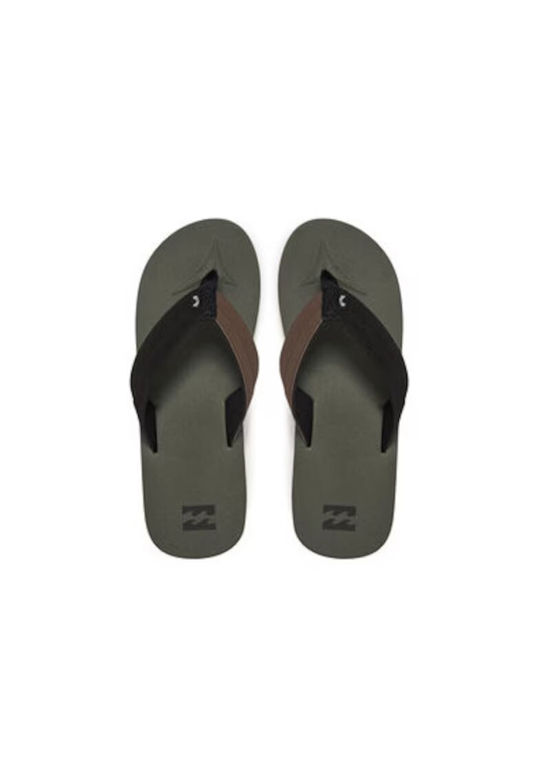 Billabong Papuci flip-flop barbati MFOT1BAD - Piele ecologica - Negru - Negru