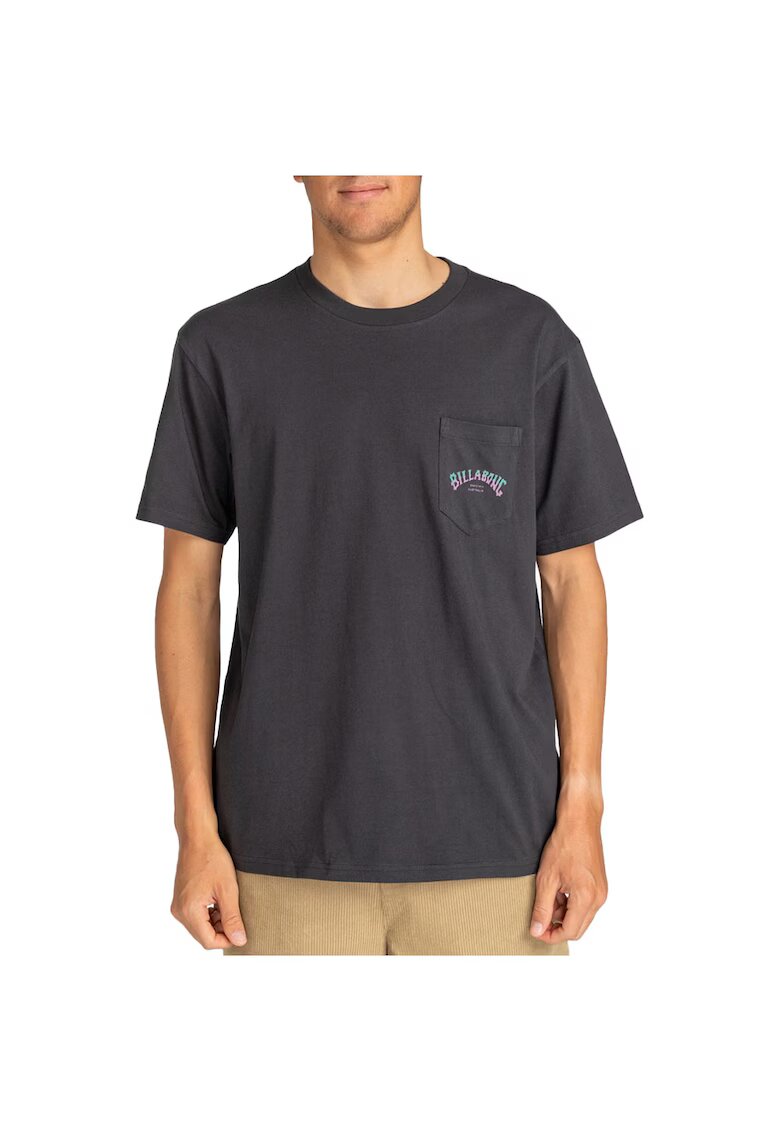 Billabong Tricou barbati bumbac STACKED ARCH NEGRU - Negru