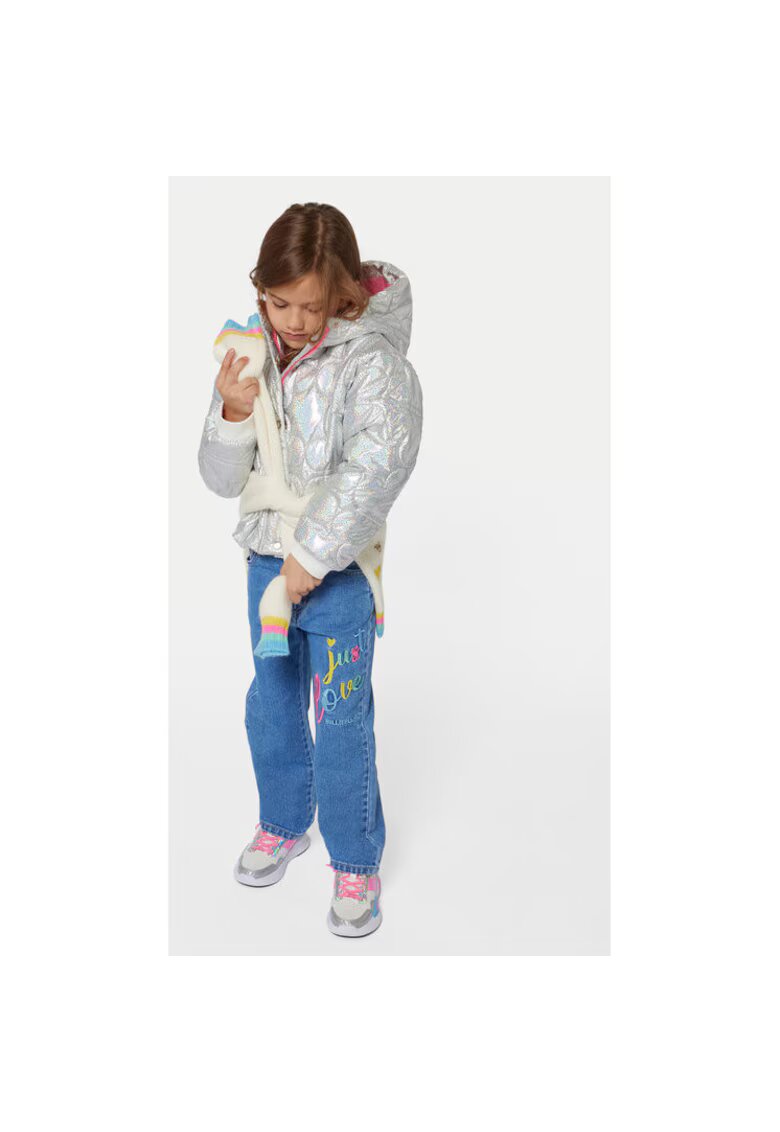 Billieblush Geaca fete - 304182334 - Poliester - Argintiu - Argintiu