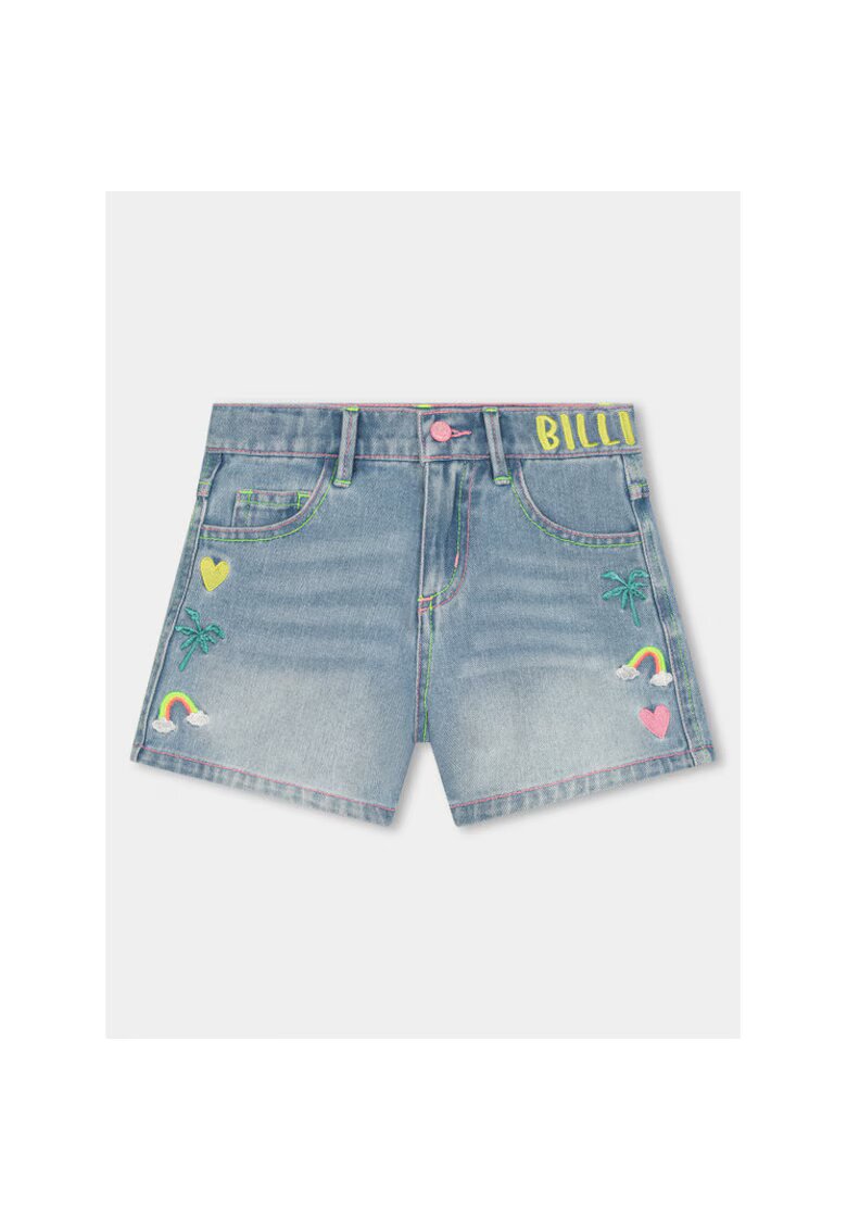 Billieblush Pantaloni scurti fete - 303639570 - Bumbac - Albastru - Albastru