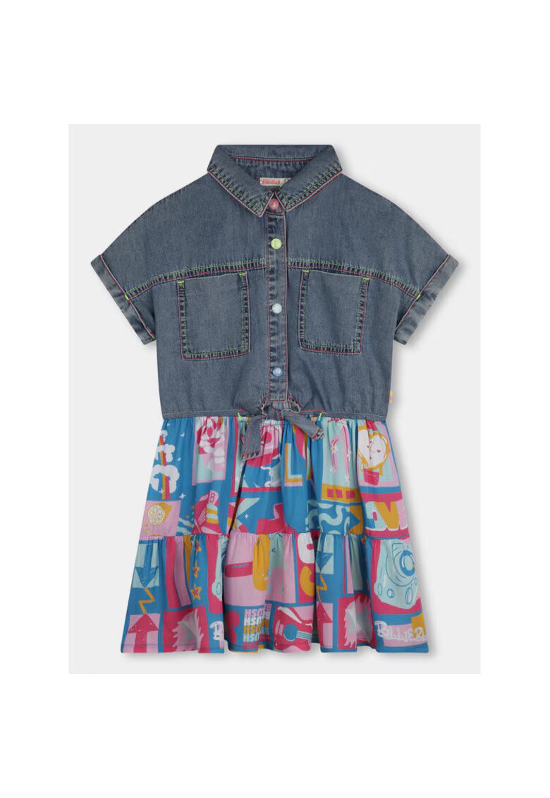 Billieblush Rochie fete - 303639921 - Bumbac/Viscoza - Multicolor - Multicolor