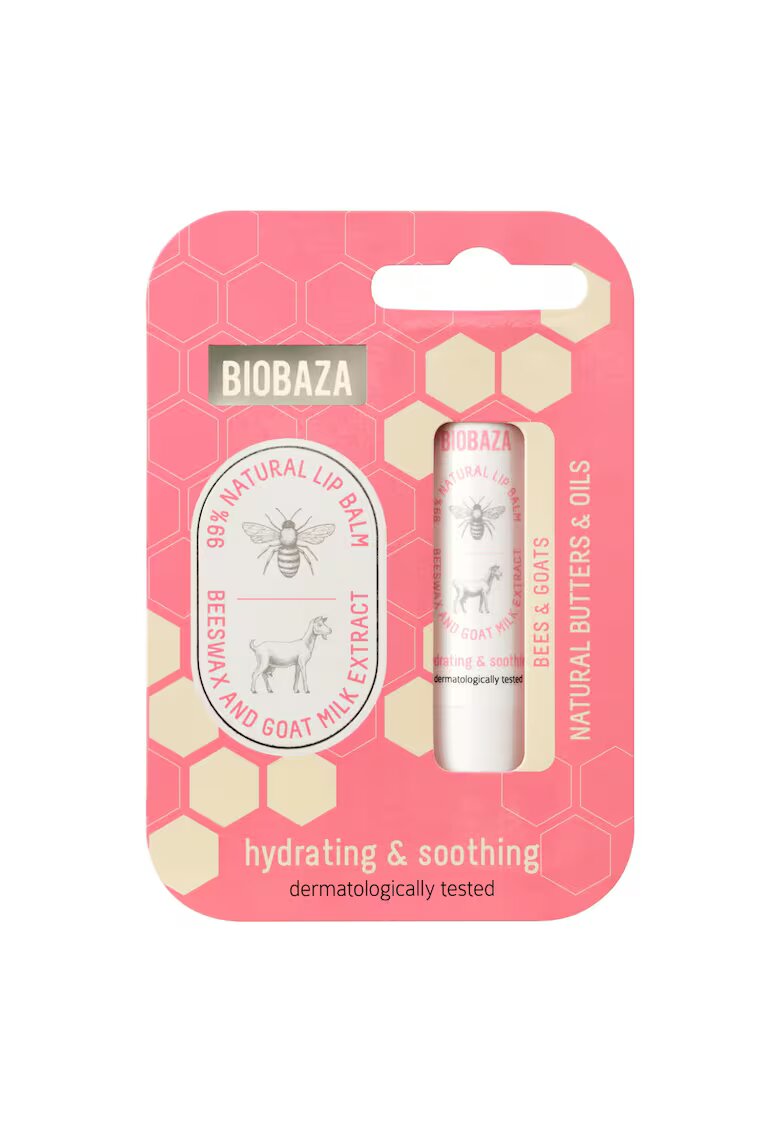 Biobaza Balsam de buze cu extract de miere si lapte de capra - BEES & GOATS - 4 -5 g