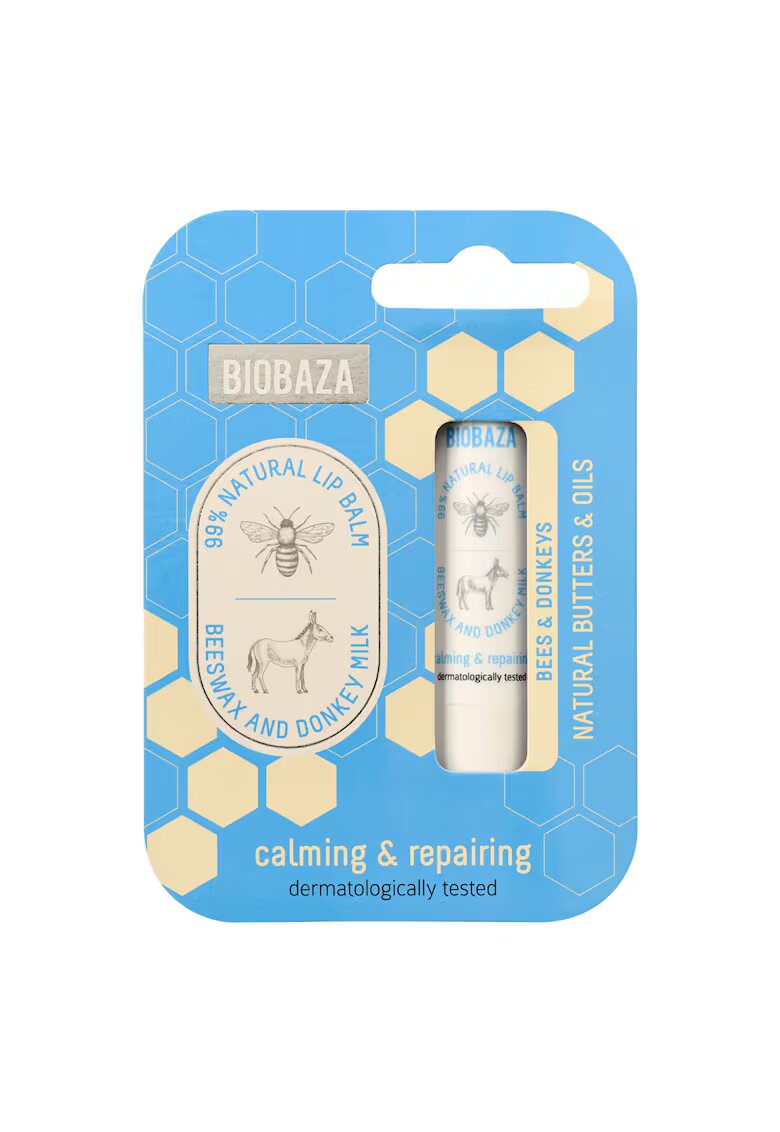 Biobaza Balsam de buze cu extract de miere si lapte de magarita - BEES & DONKEYS - 4 -5 g