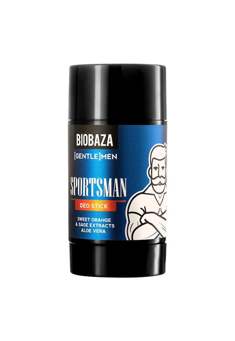 Biobaza Deodorant stick cu aloe vera si extract de portocala dulce & salvie - Sportsman - GENTLE[MEN] - 50 ml