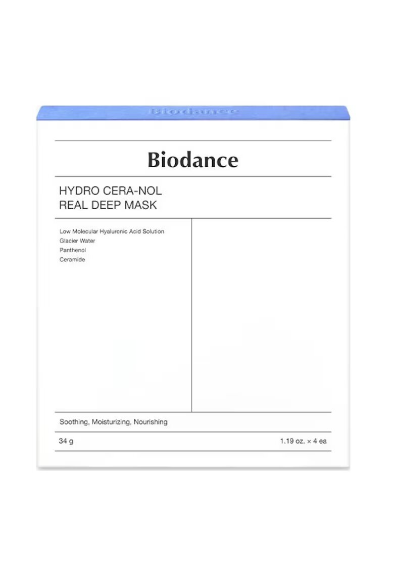 Biodance Masca pentru fata Hydro Cera-nol Real Deep Hydrogel 4x34g