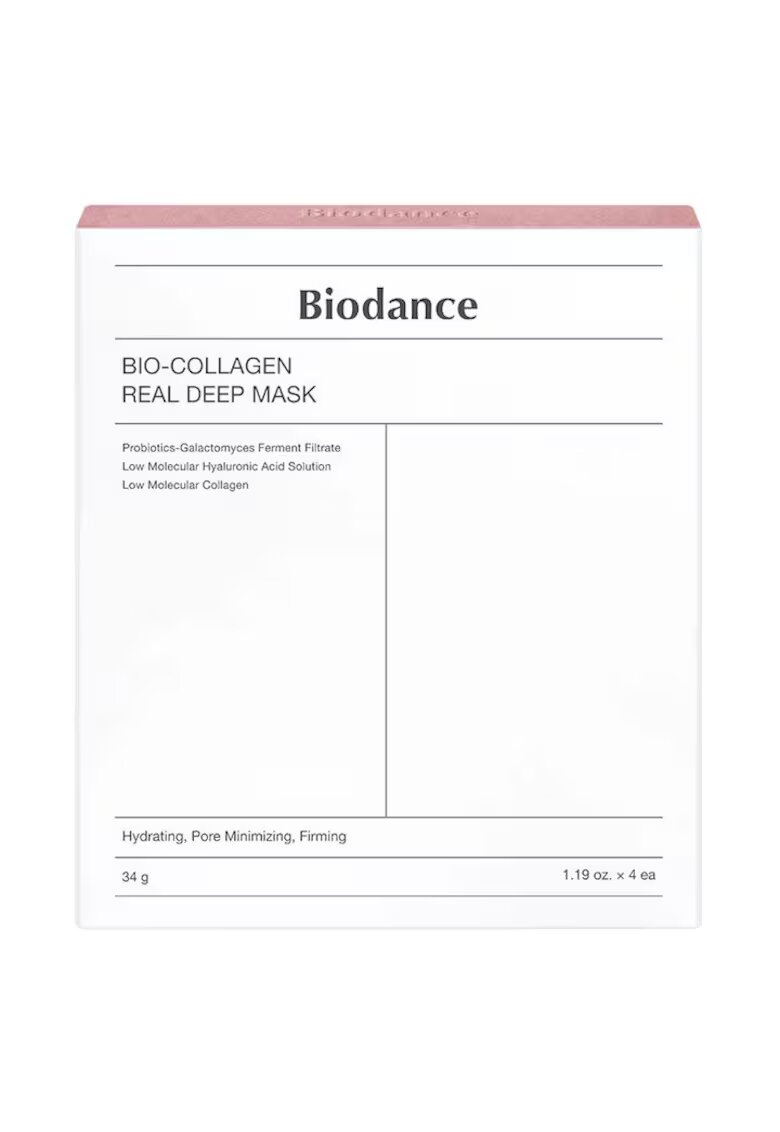 Biodance Set masca de fata cu bio-colagen pentru hidratare si fermitate Bio-Collagen 34g x 4 bucati