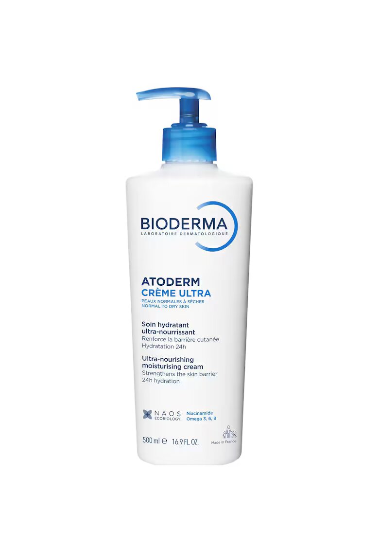 Bioderma Crema de corp Atoderm Ultra - pentru piele sensibila - normala si uscata - formula neparfumata - 500 ml