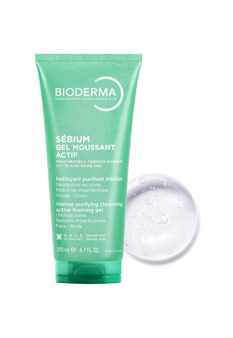 Bioderma Gel de curatare spumant activ Sebium pentru ten mixt/gras - 200 ml