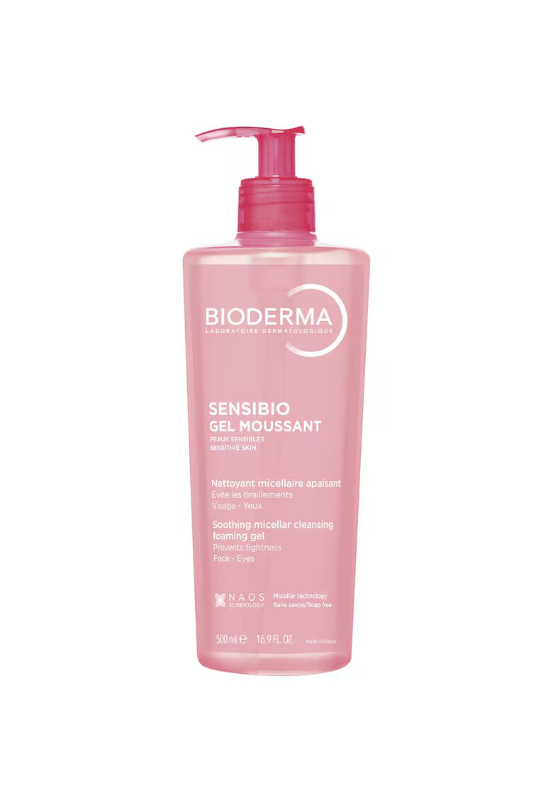 Bioderma Gel de curatare spumant Sensibio pentru ten sensibill - 500 ml