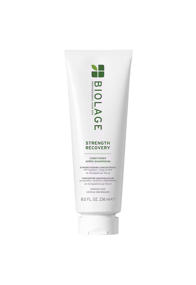 Biolage Balsam reparator Strength Recovery - cu squalan de masline si proteine vegane - pentru par deteriorat si fragil - 236ml