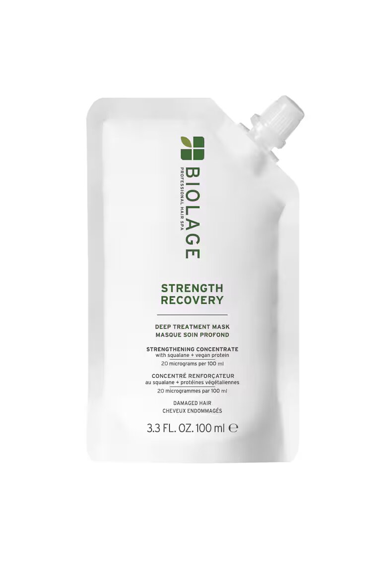 Biolage Masca tratament intensiv Strength Recovery - cu squalan de masline si proteine vegane - pentru par deteriorat si fragil - 100ml