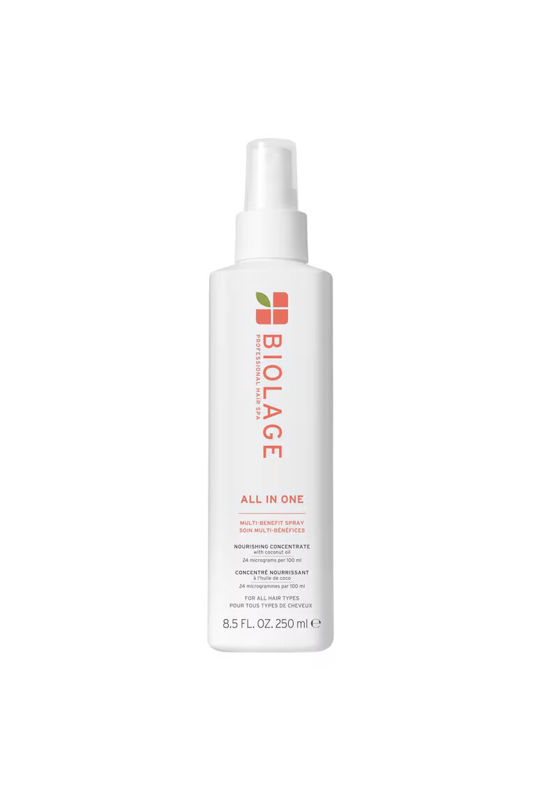 Biolage Spray tratament All-In-One - multi-beneficii - cu ulei de cocos - textura lejera care nu incarca - pentru toate tipurile de par 250ml
