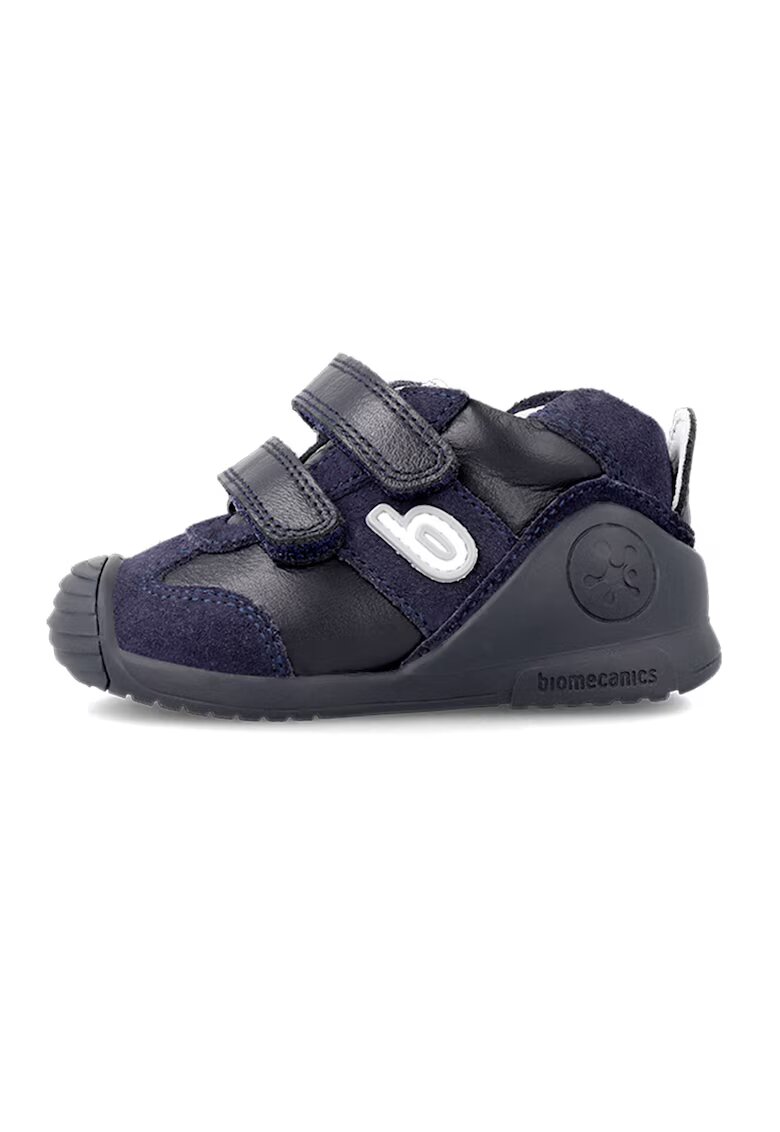 Biomecanics Pantofi de piele cu velcro - Albastru inchis/Albastru ultramarin