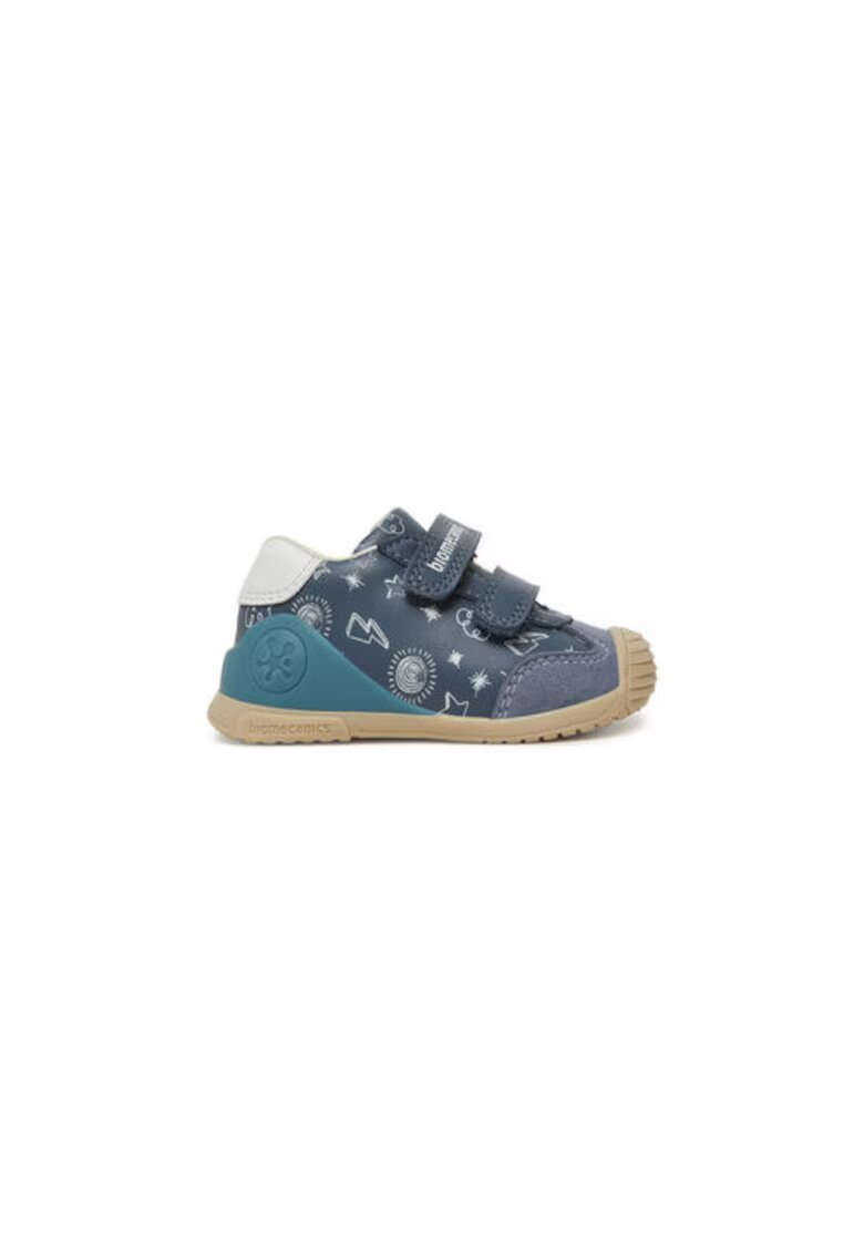 Biomecanics Pantofi sport cu imprimeu si segment dublu cu inchidere velcro - Albastru