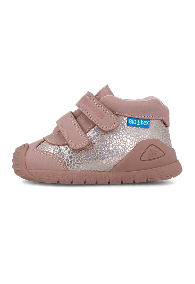 Biomecanics Pantofi sport mid-cut cu velcro - Roz prafuit/Argintiu