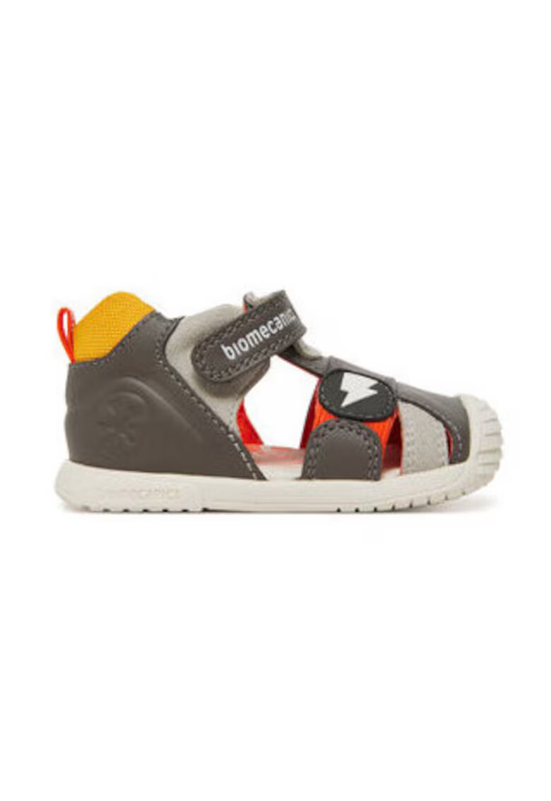 Biomecanics Sandale baieti - 252125 - Piele ecologica - Gri - Gri