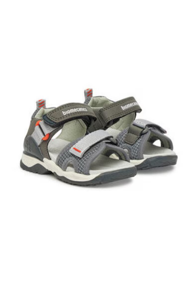 Biomecanics Sandale baieti - 252222 - Piele ecologica - Gri - Gri