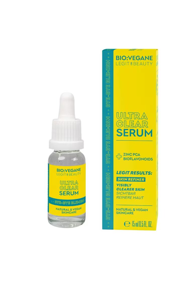 BioVegane Ser impotriva imperfectiunilor - Ultra Clear Bye-bye Blemish - Legit Beauty - 15 ml