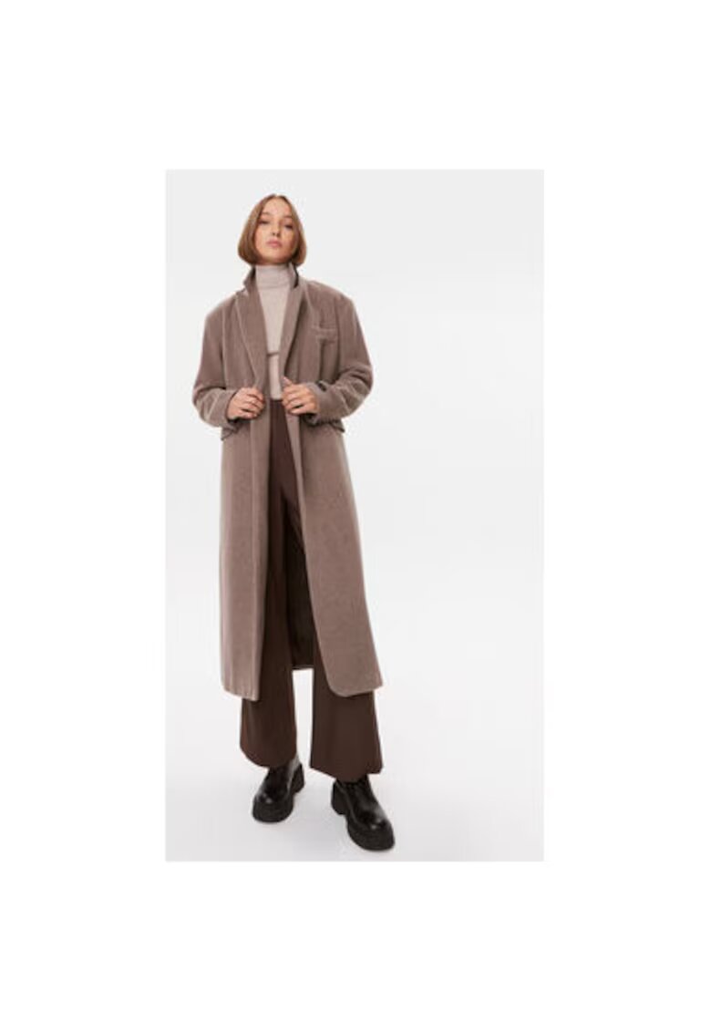 Birgitte Herskind Palton dama - 302975327 - Lana/Poliester - Bej - Bej