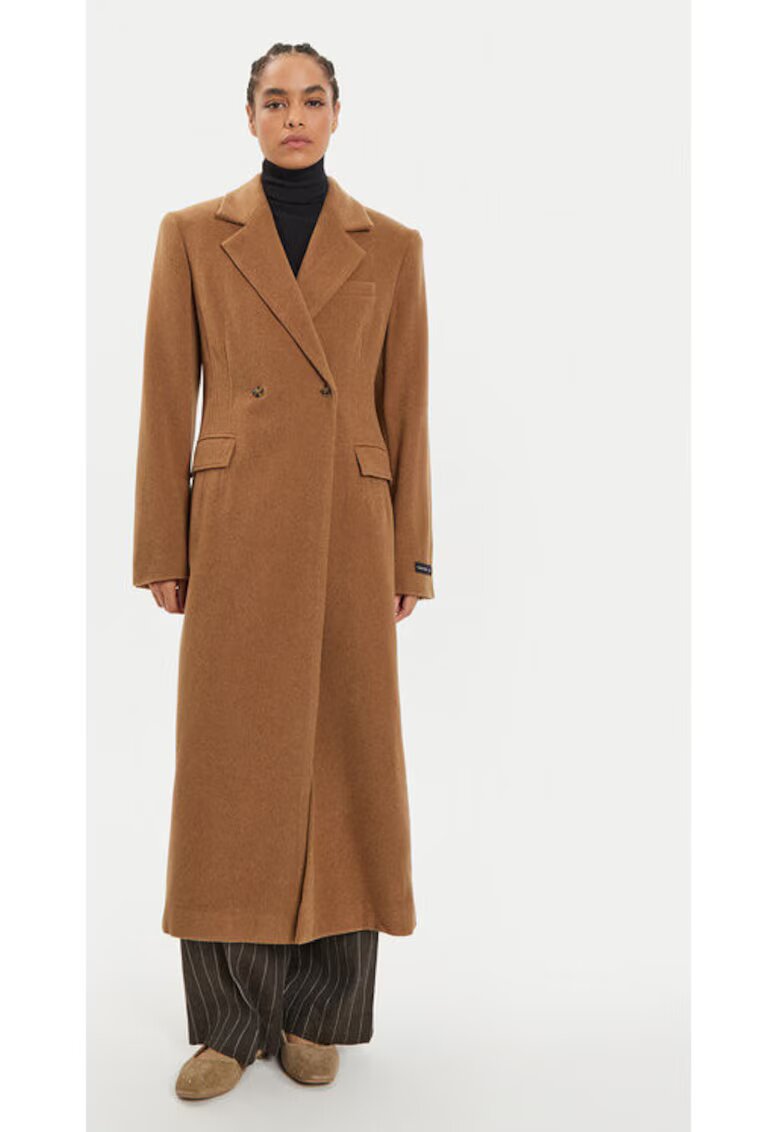 Birgitte Herskind Palton dama - 304550447 - Lana/Poliester reciclat - Maro - Maro