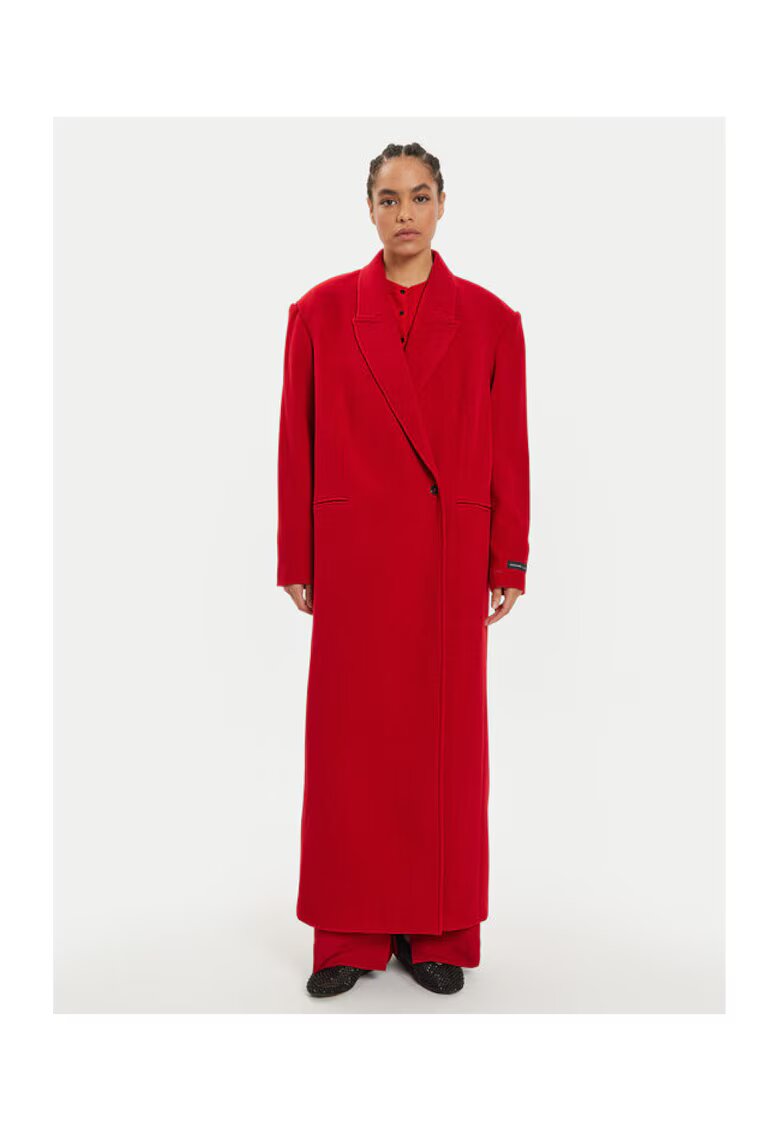 Birgitte Herskind Palton dama - 40% lana - rosu - 5381158