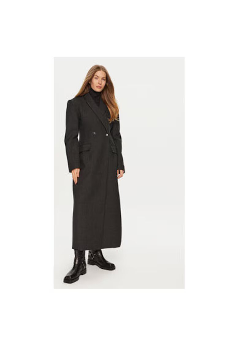 Birgitte Herskind Palton dama - lana - Negru
