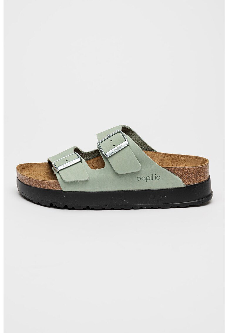 Birkenstock Papuci cu catarame Arizona - Argintiu/Verde menta