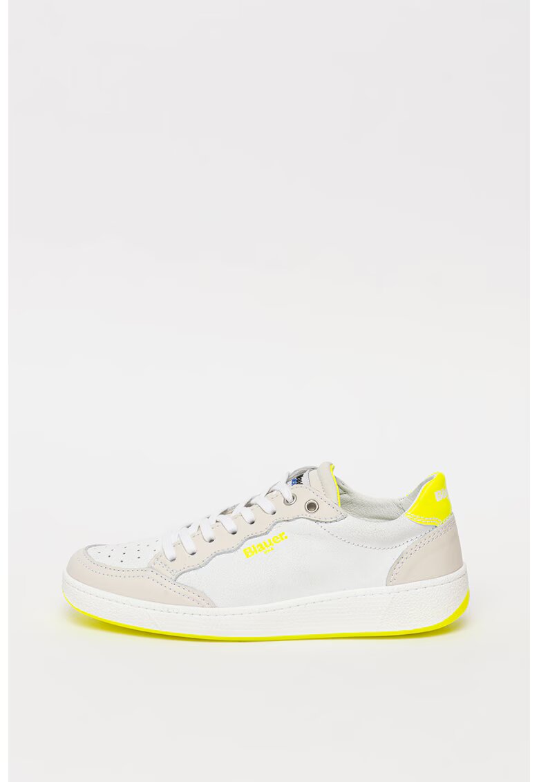 Blauer Pantofi sport de piele cu detalii contrastante Olympia