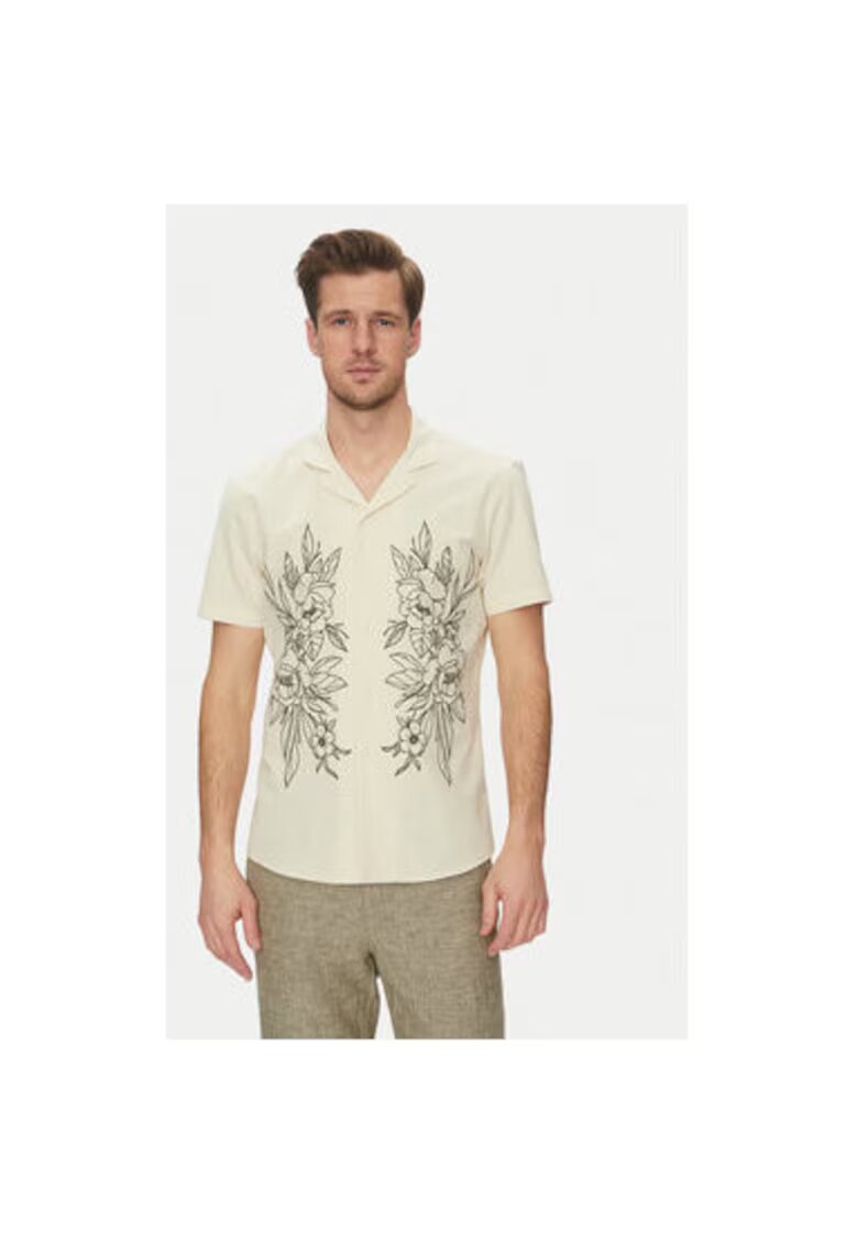 BLEND Camasa barbati 20717697 - Bumbac - Bej - Bej