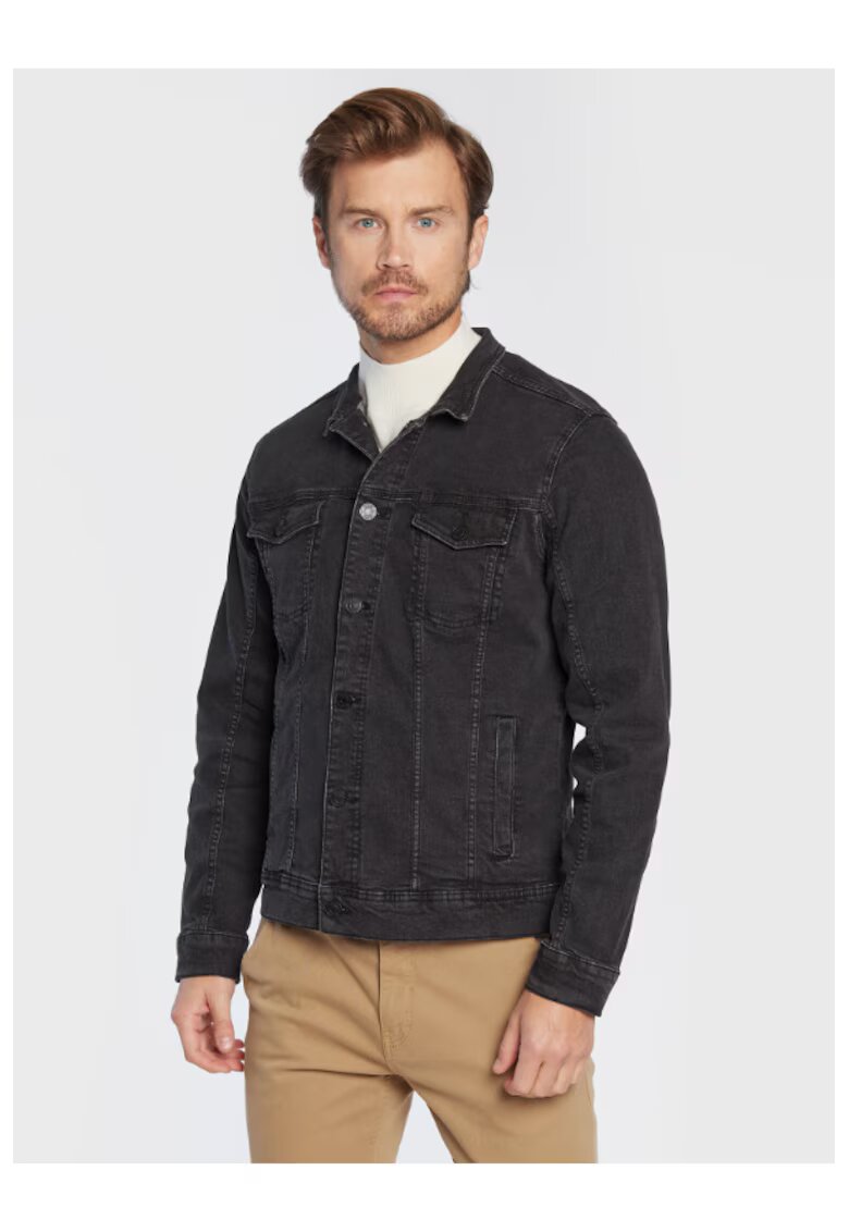 BLEND Jacheta din denim barbati - 300787489 - Bumbac - Negru