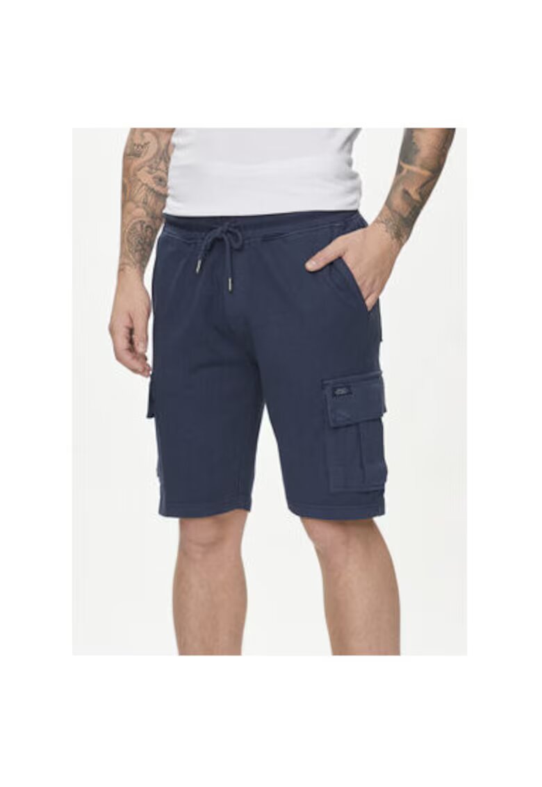 BLEND Pantaloni scurti barbati - 303530563 - Bumbac - Albastru - Bleumarin