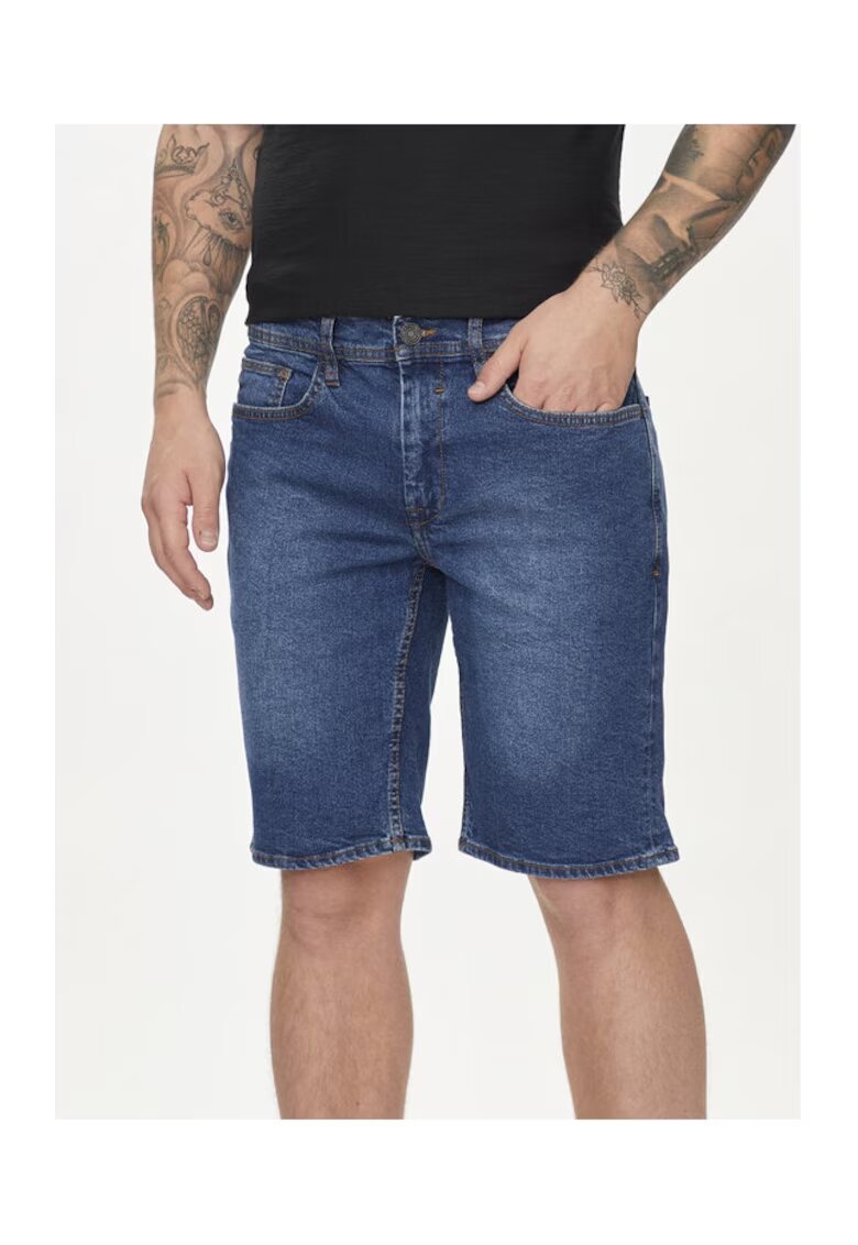 BLEND Pantaloni scurti barbati - 530419 - Albastru - Bumbac