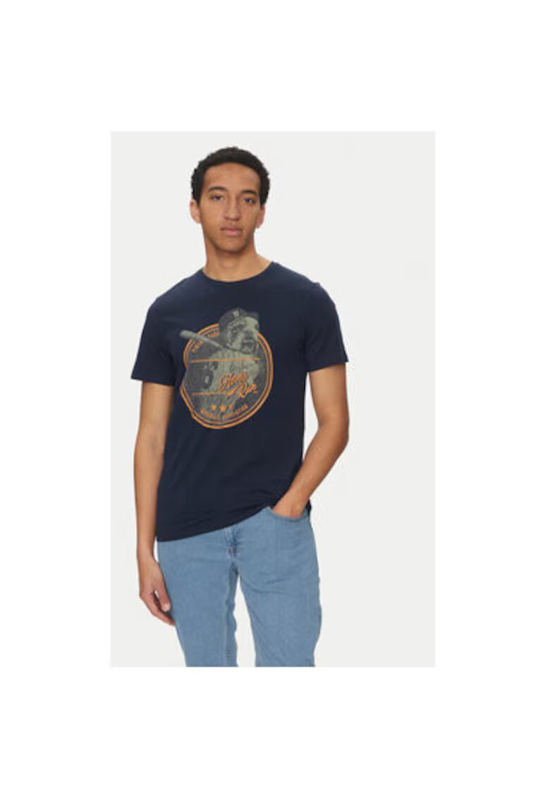 BLEND Tricou barbati 20717764 - Bumbac - Bleumarin - Bleumarin