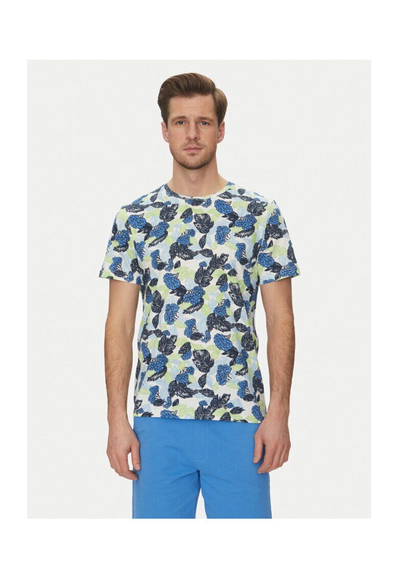 BLEND Tricou barbati 20717778 - Bumbac - Albastru - Albastru