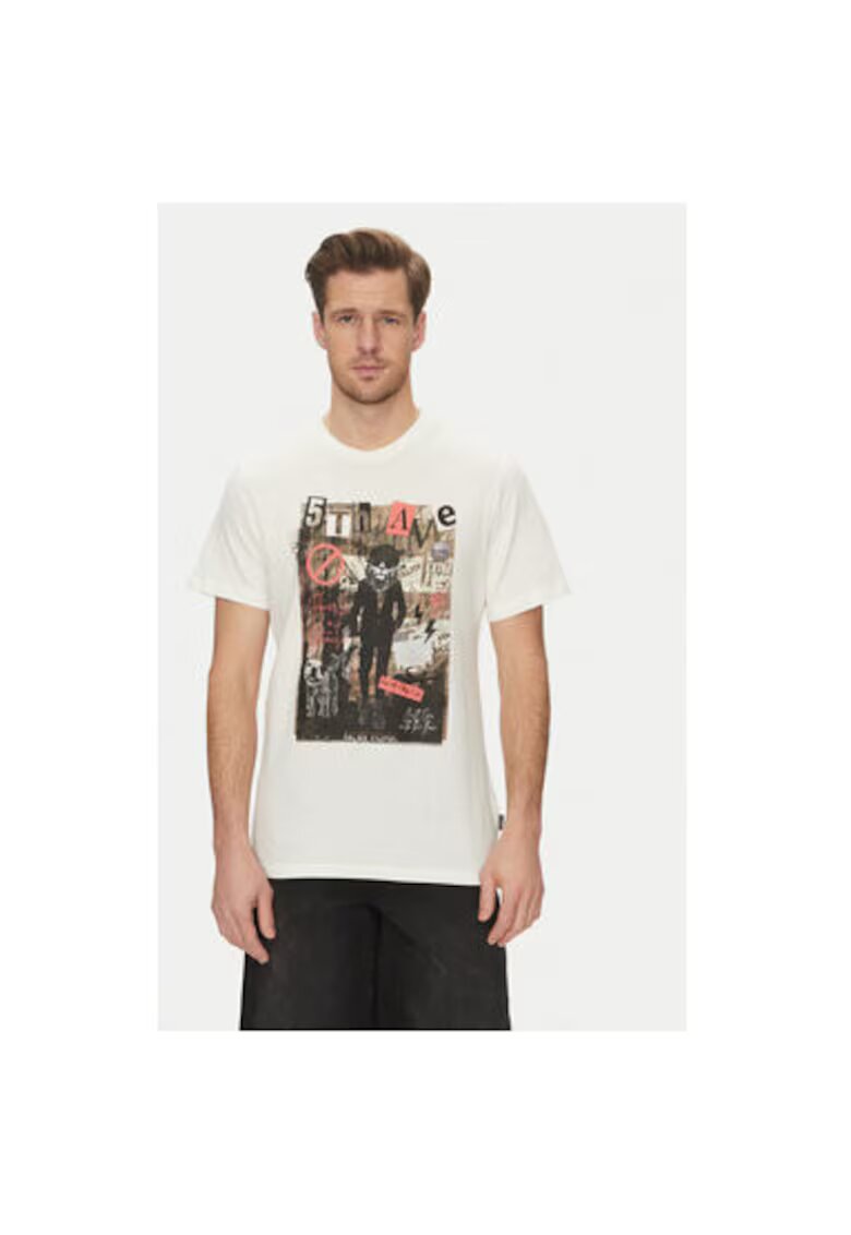 BLEND Tricou barbati 20717965 - Bumbac - Alb - Alb
