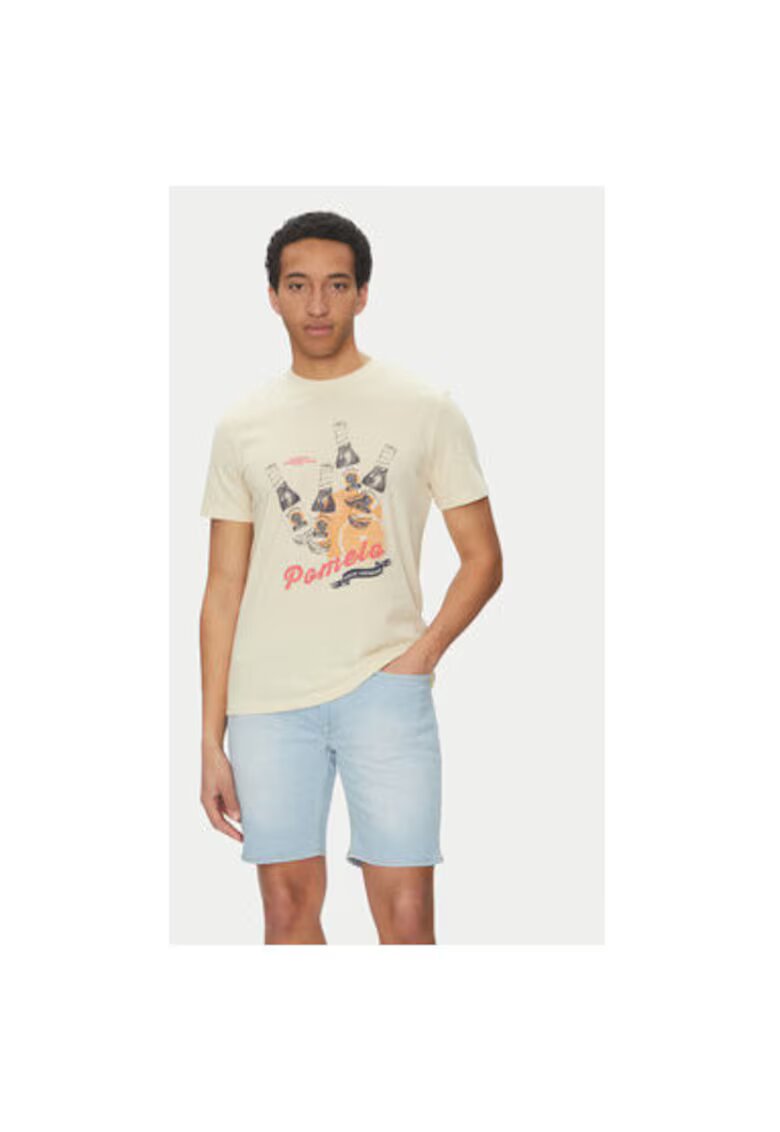 BLEND Tricou barbati 20718263 - Bumbac - 64965 - Bej