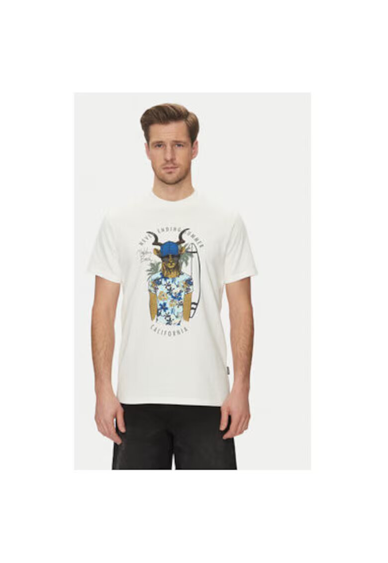 BLEND Tricou barbati 20718280 - Bumbac - Alb - Alb
