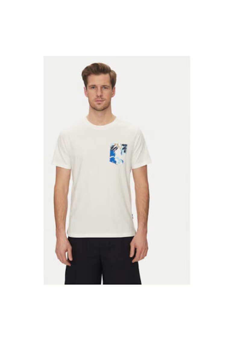 BLEND Tricou barbati 20718297 - Bumbac - Alb - Alb