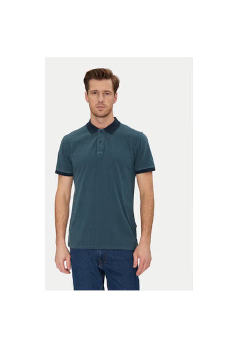 BLEND Tricou polo barbati 20718252 - Bumbac - Bleumarin - Bleumarin