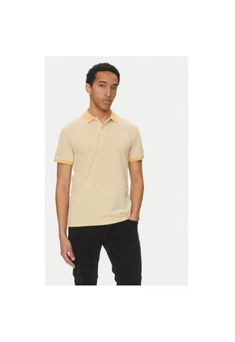 BLEND Tricou polo barbati 20718252 - Bumbac - Portocaliu - Portocaliu
