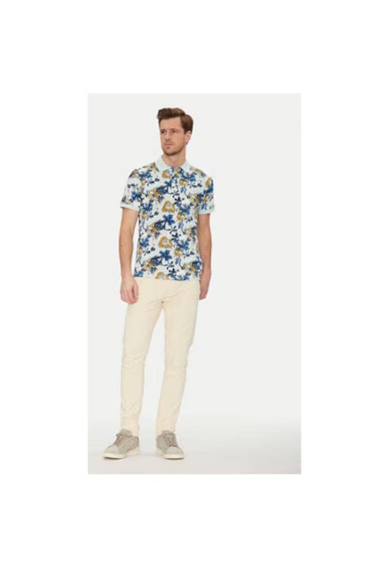 BLEND Tricou polo barbati 20718253 - Bumbac - Albastru - Albastru
