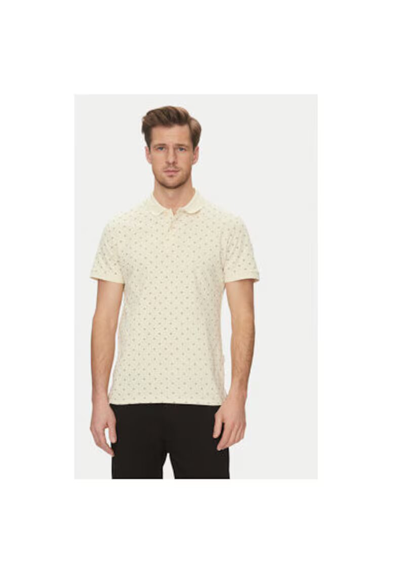 BLEND Tricou polo barbati 20718261 - Bumbac - Bej - Bej
