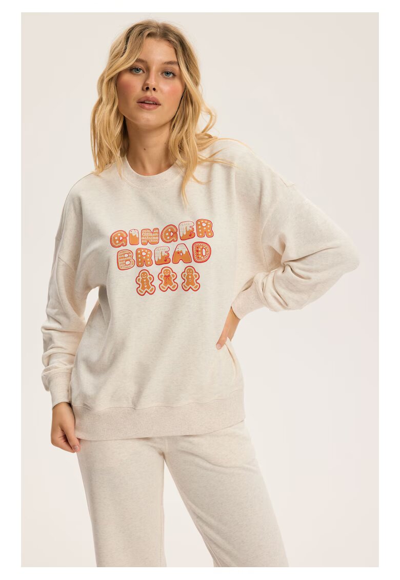 Bloovii Bluza dama de Craciun Bej deschis Cinnamon - Bej