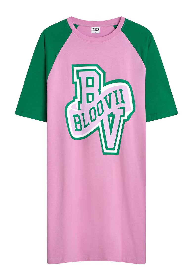 Bloovii Camasa de noapte roz-verde Kinna - Grafic