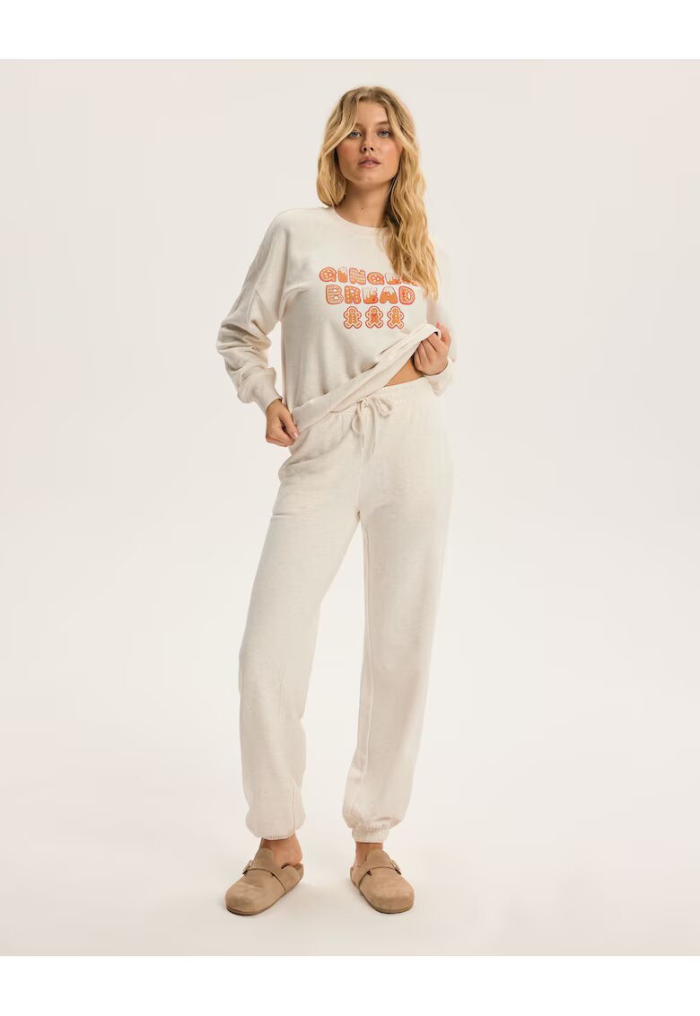 Bloovii Pantaloni dama Alb Crem Cinnamon - Alb