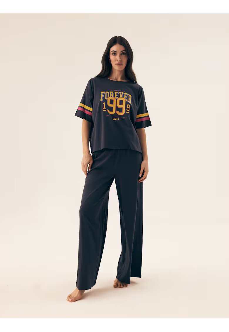 Bloovii Pijama dama Forever albastru - Text
