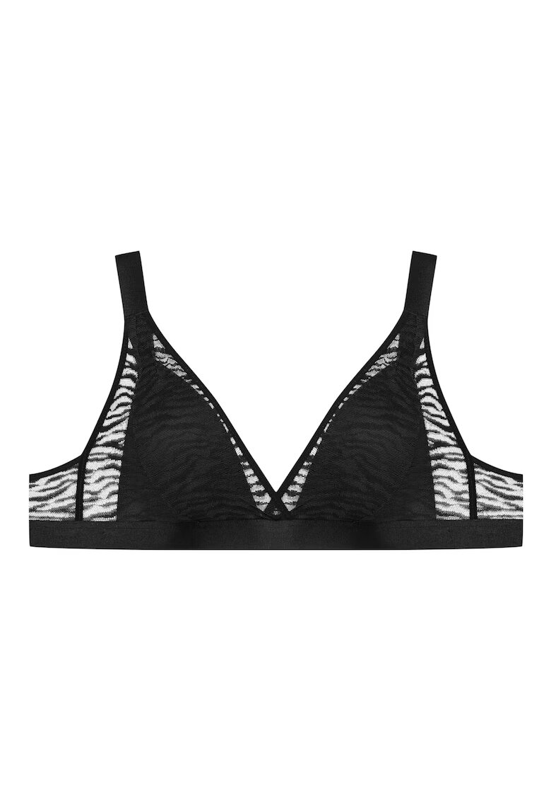 Bloovii Sutien triunghiular dantela/poliamida - cu bretele groase - negru
