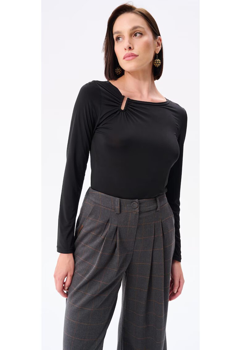 blue shadow Bluza cu decolteu asimetric Passi